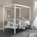 Wood Twin Size Canopy Bed D936168
