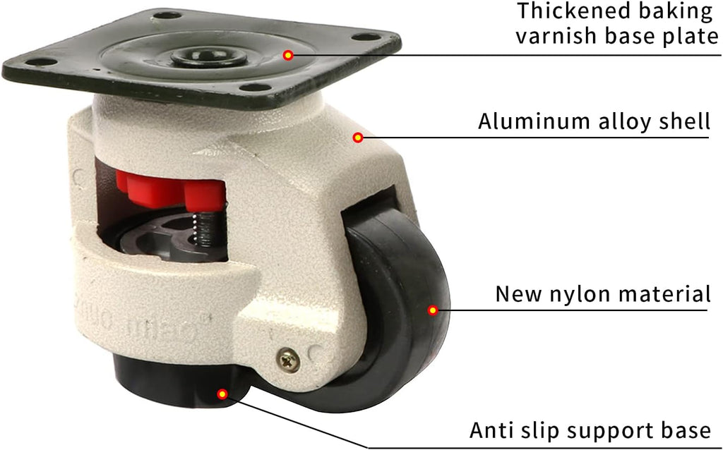 4 Pack Retractable Leveling Casters Set I2692