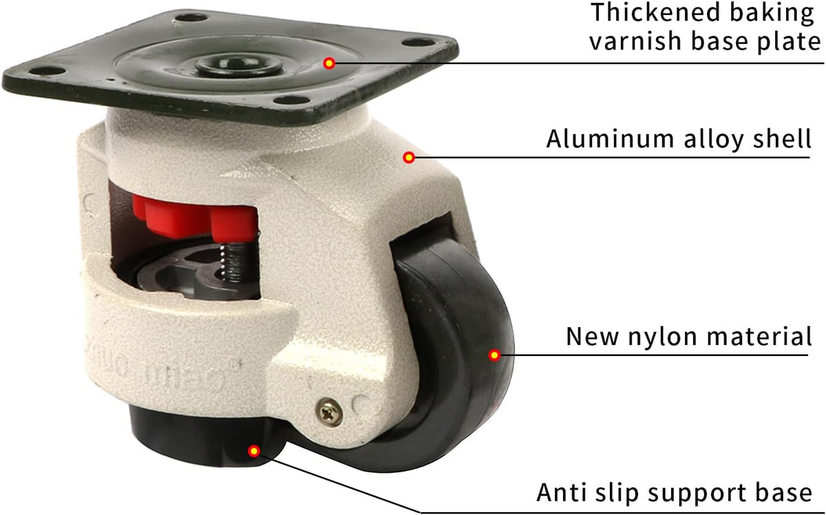 4 Pack Retractable Leveling Casters Set I2692