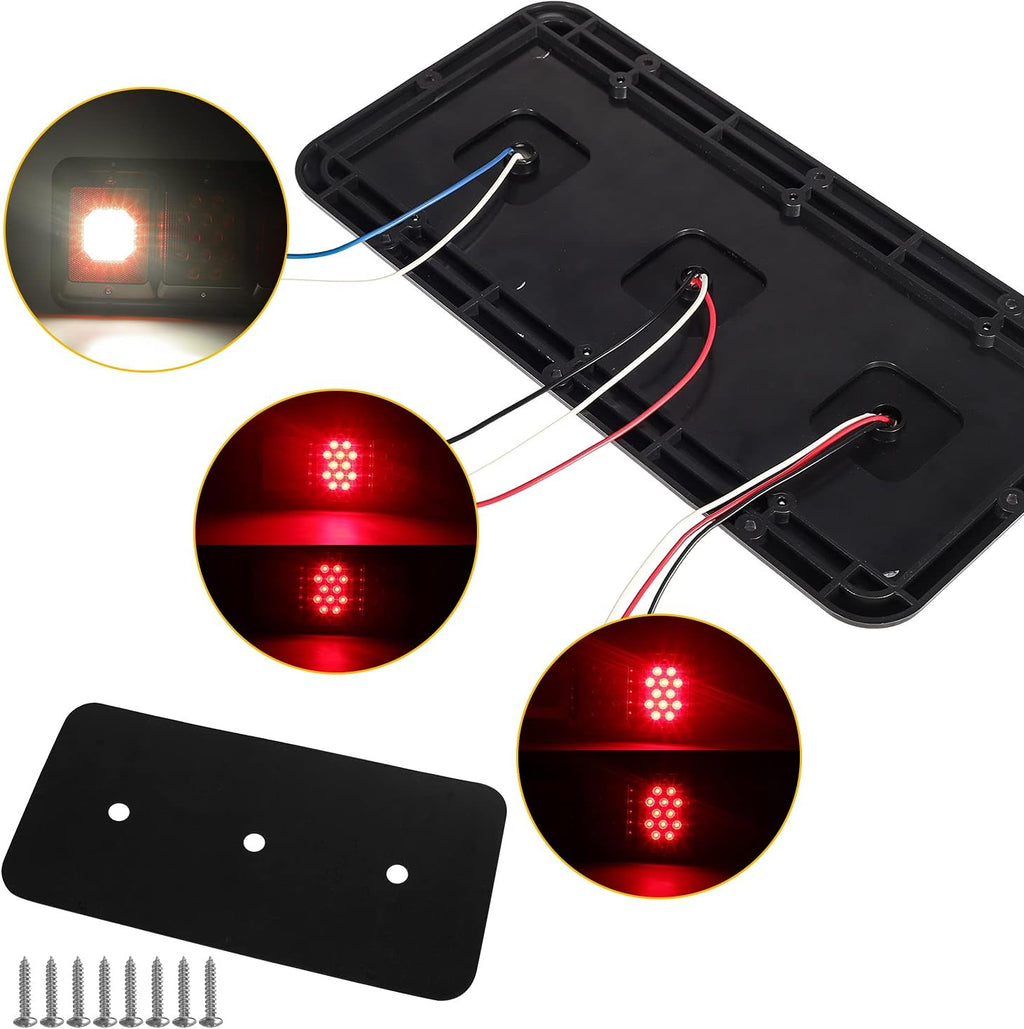 2Pcs LED Trailer Tail Lights with Black Base U713