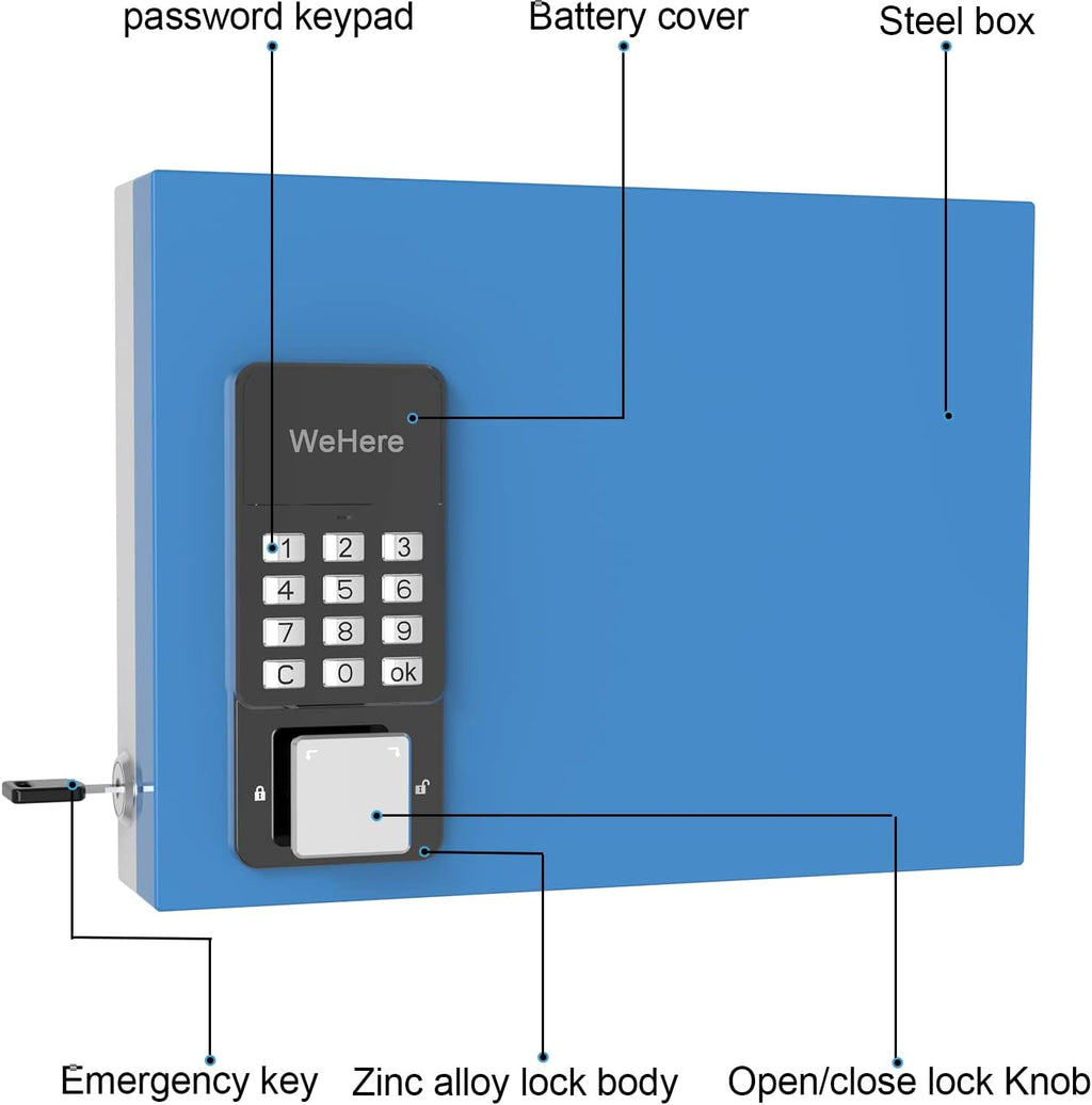 Metal Key Lock Box with Combination Lock O3341
