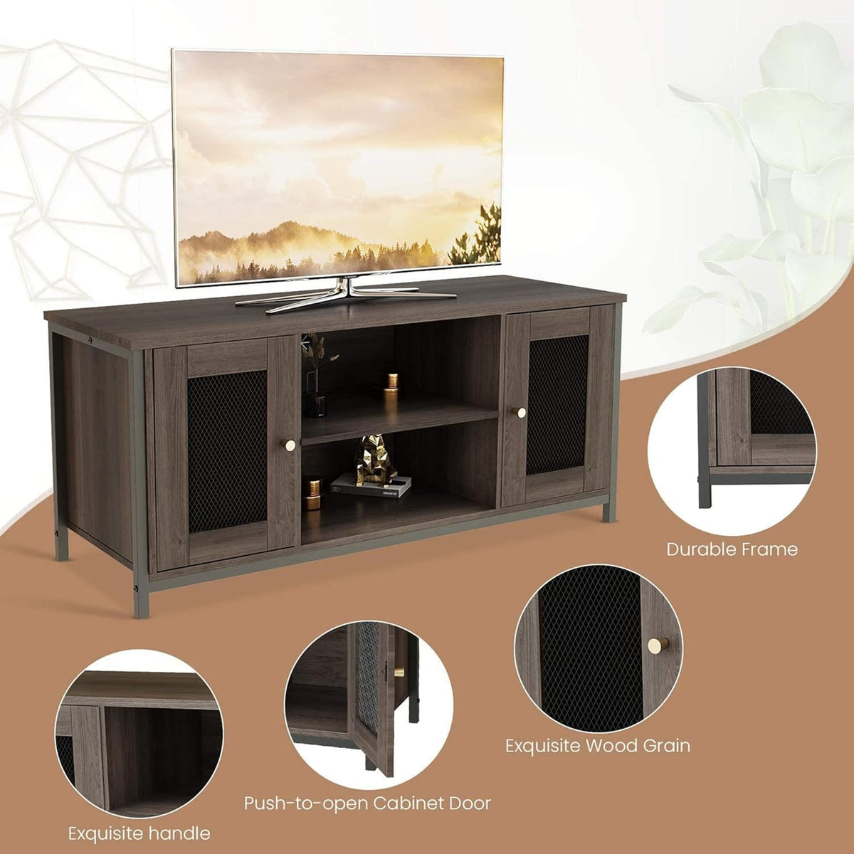 46 inch Entertainment Center Stand with Storage A535525