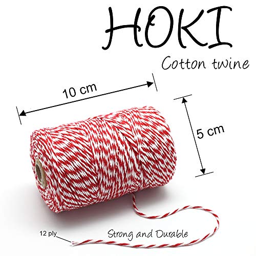 Cotton Bakers Twine Red & White 100M G3140