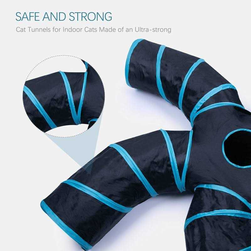 Cat Tunnel with Play Ball Collapsible Pet Tube Z274