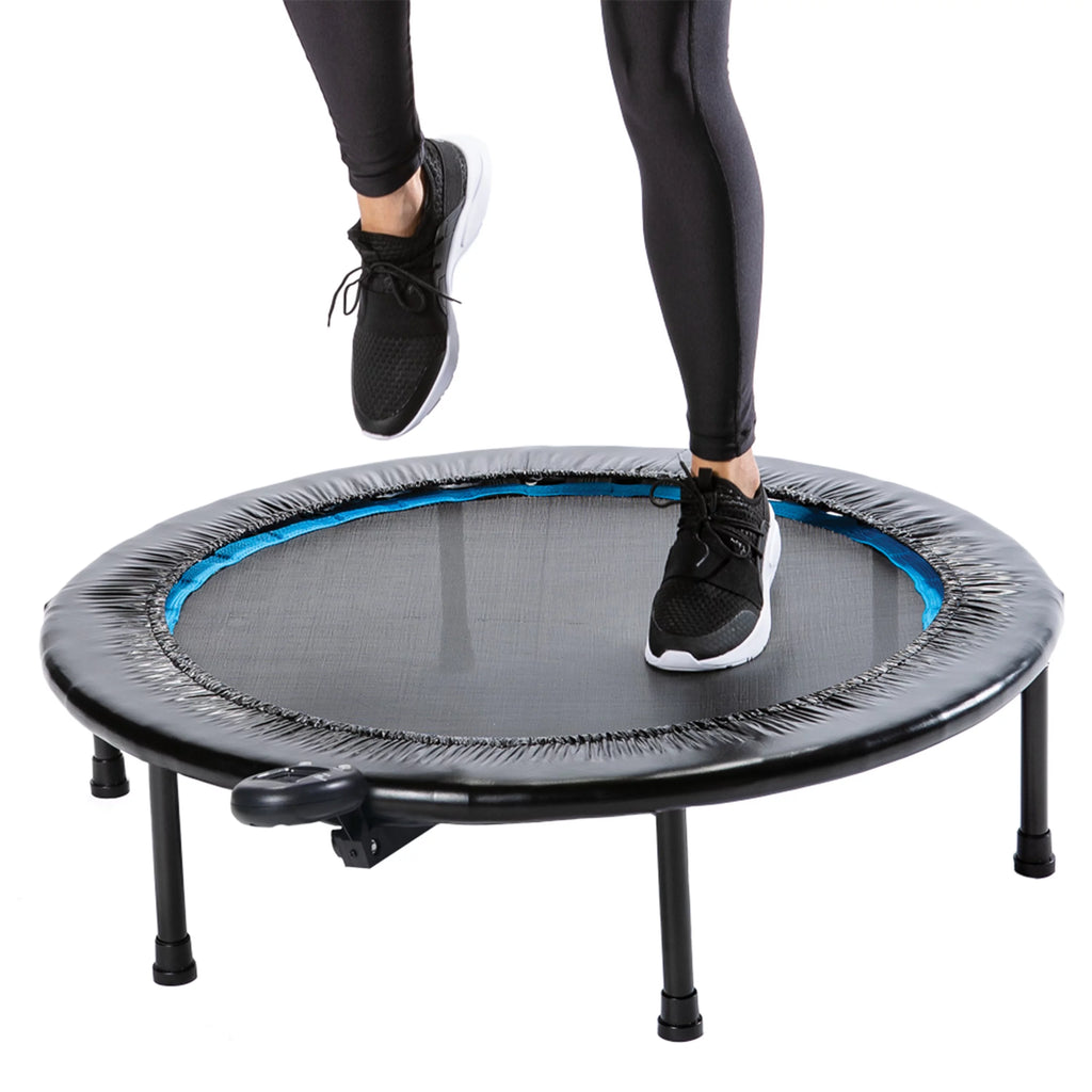 Black Trampoline with Monitor and Adjustable Incline C3416