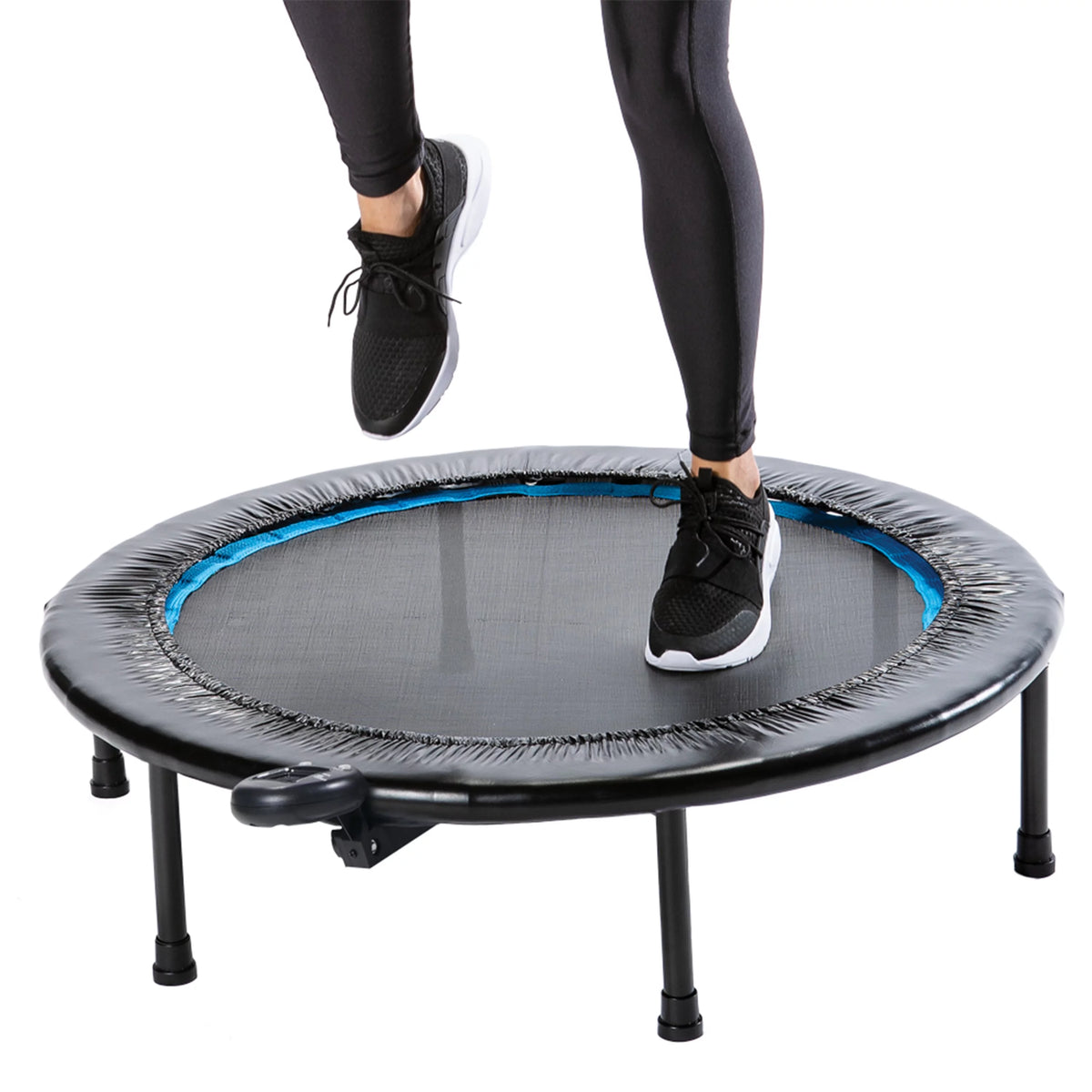 Black Trampoline with Monitor and Adjustable Incline C3416