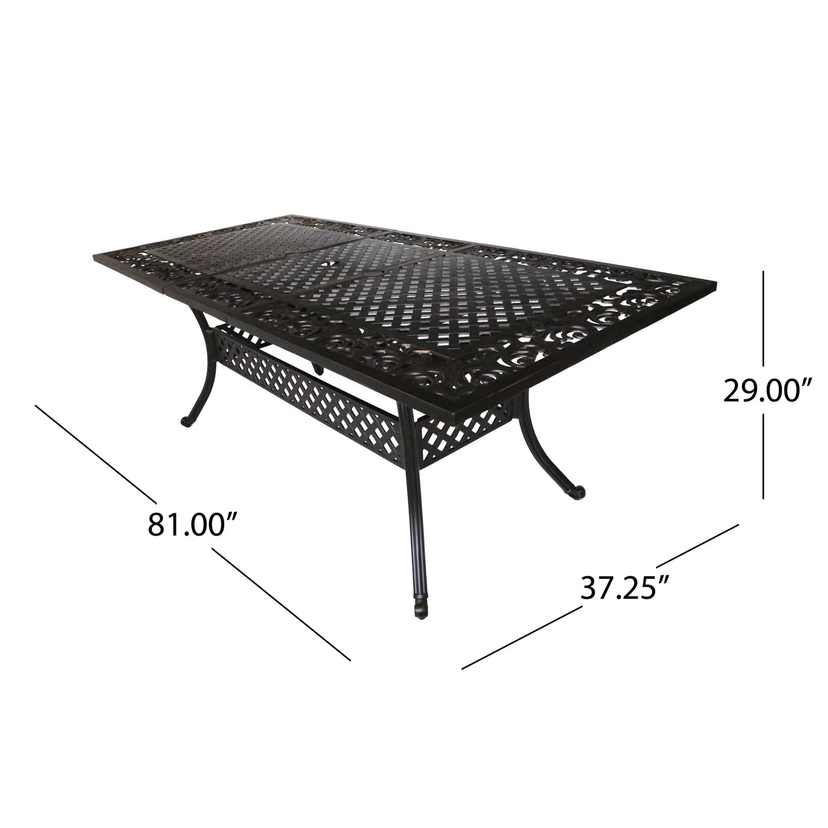 Cast Aluminum Expandable Outdoor Dining Table L77273