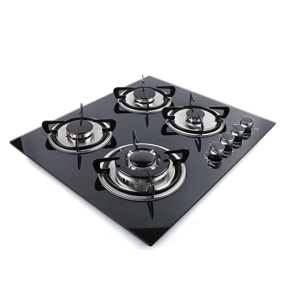 Black 4 Burners Built-In Gas Cooktop I7681