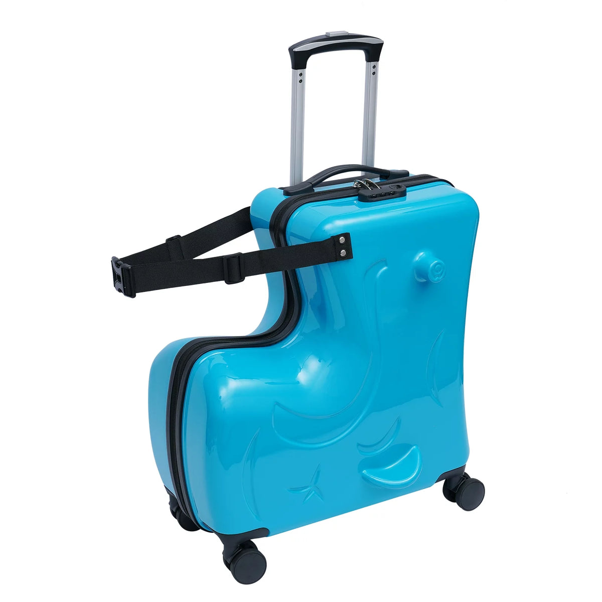 20" Kids Ride On Hard Luggage Suitcase Blue B324