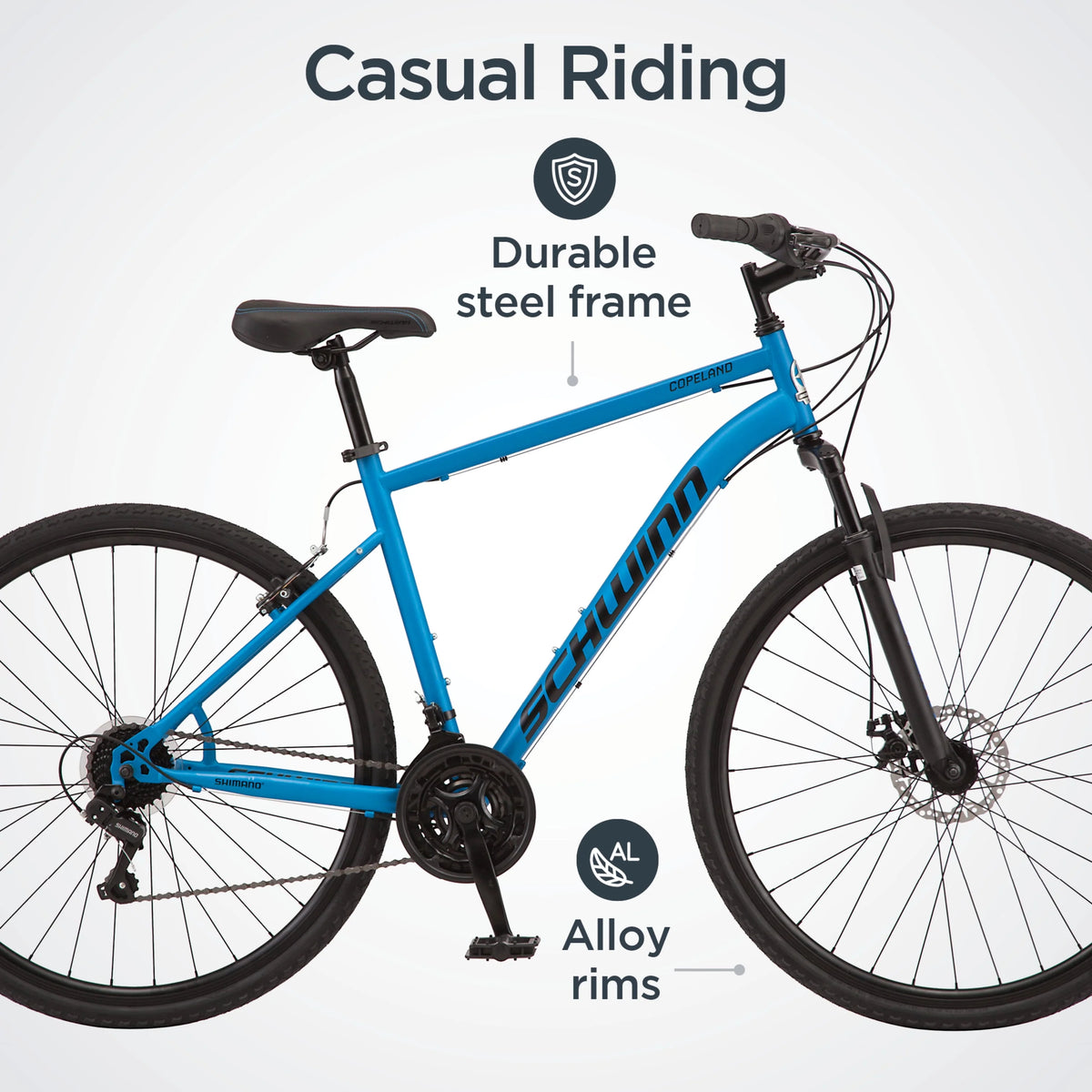 Blue 21 Speeds 700c Wheels Hybrid Bike X617751