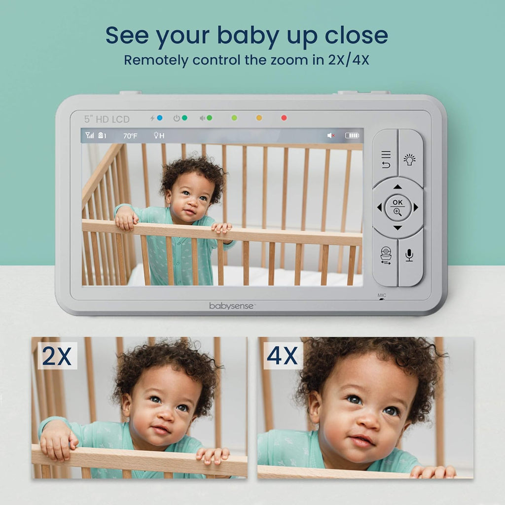 5 HD Split-Screen Baby Monitor with 2 Cameras R3689