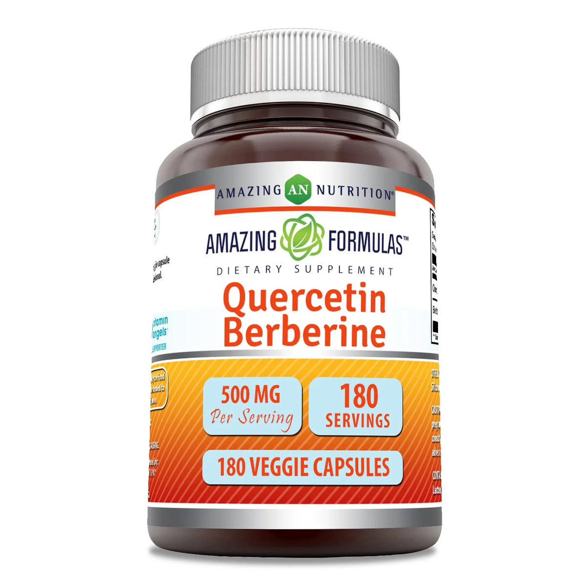 250mg Berberine and 250mg Quercetin 180 Veggie Capsules Supplement C436