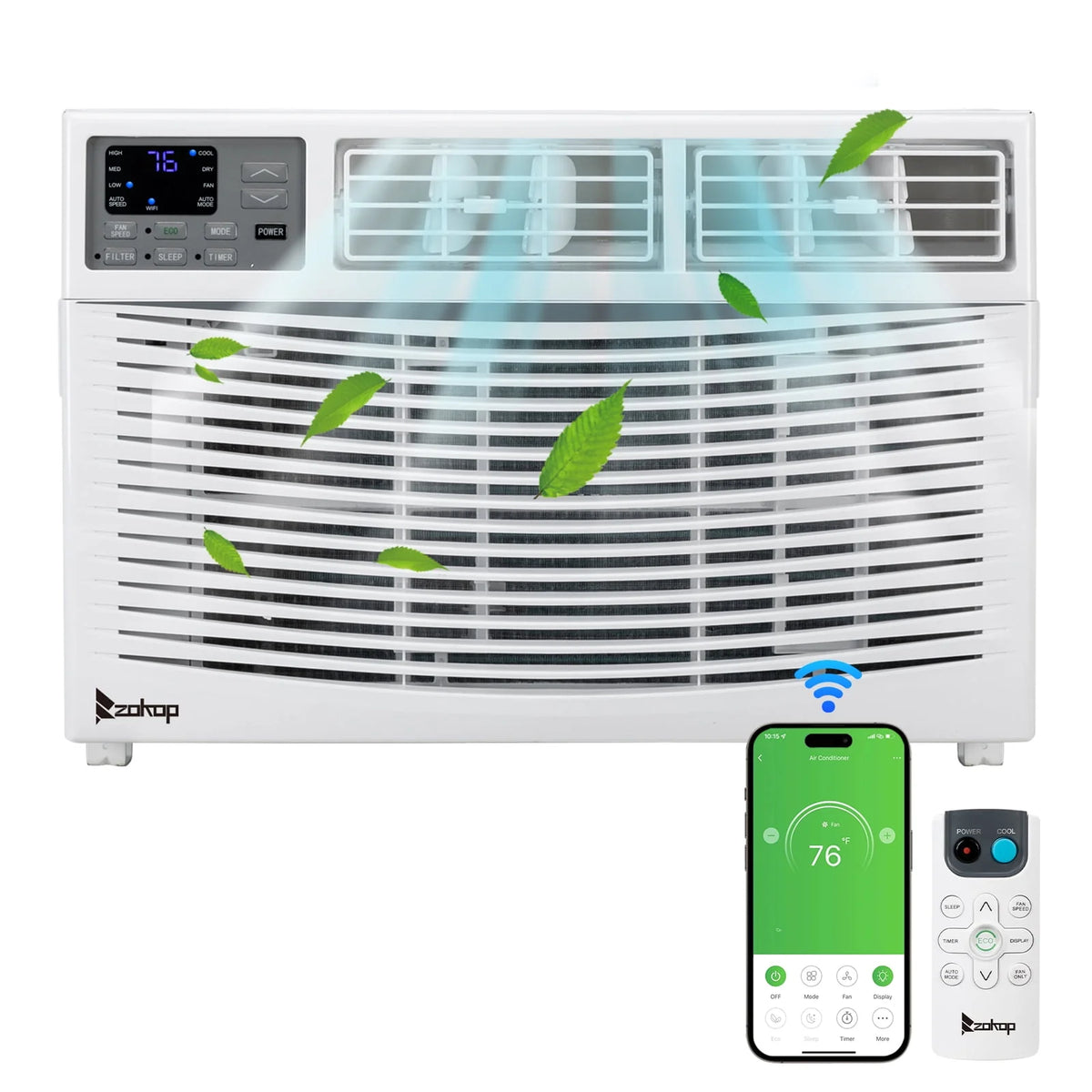 8000BTU 115V White Window Air Conditioner with Remote Control U41118