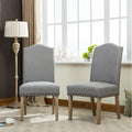 Tan Fabric Parson Chair Set of 2 P9891