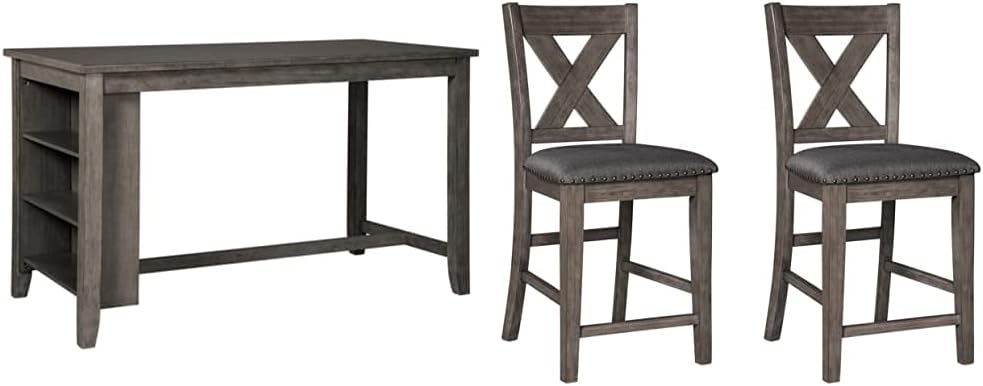 Counter Height Dining Table with Storage X1676