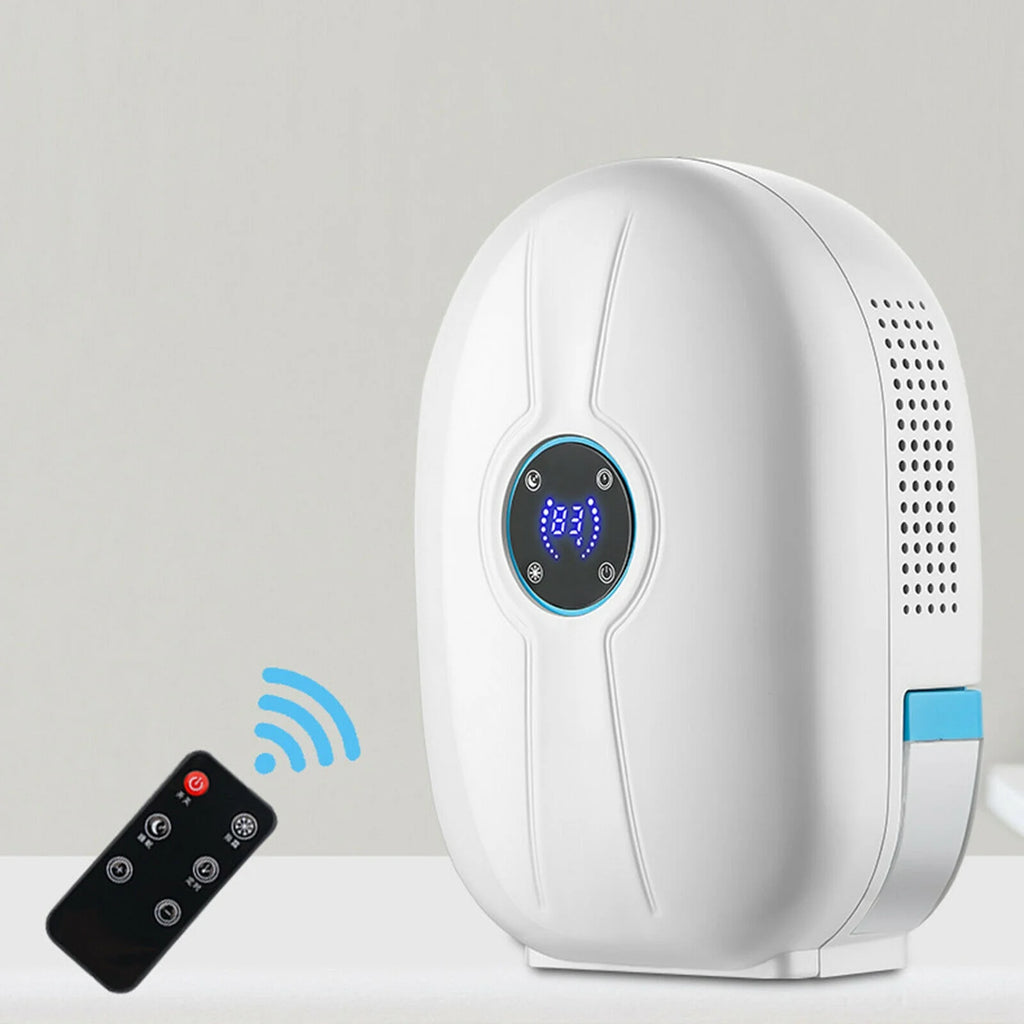 Mini Remote Control Dehumidifier 500ml Water Tank White T10325