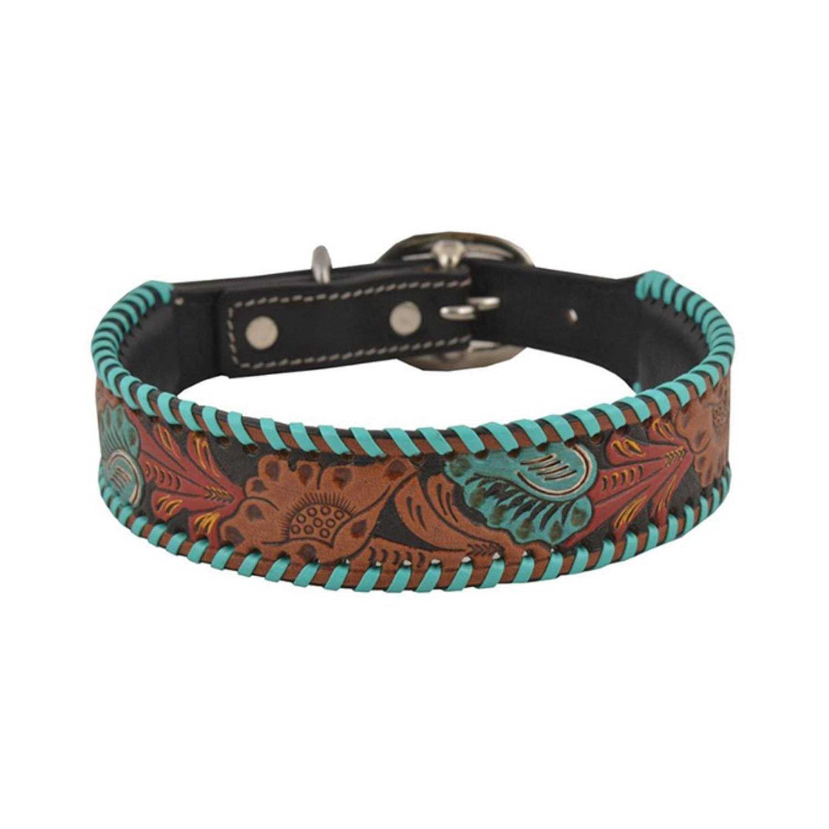 Tooled Leather Dog Collar P154031