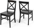 Light Grey Acacia Wood Dining Chairs W522171