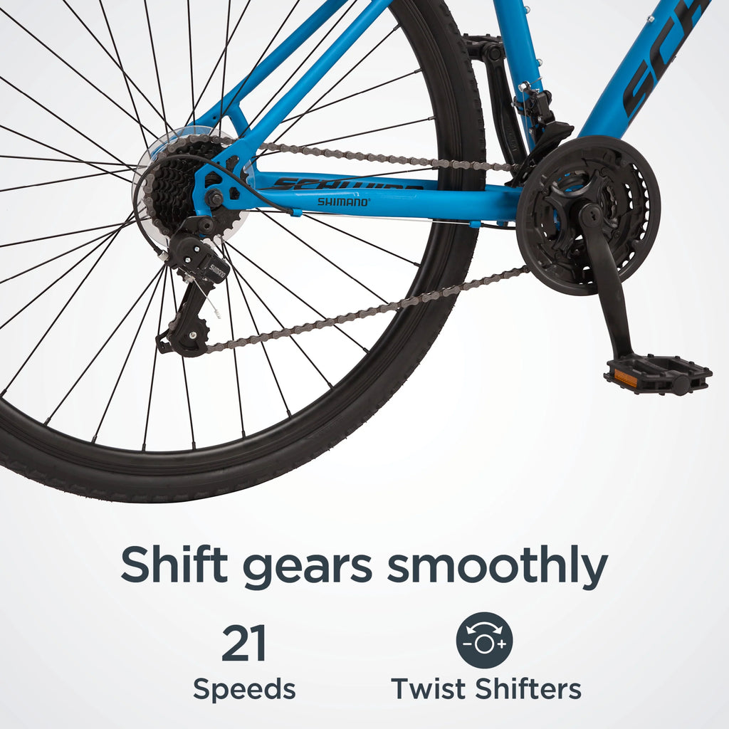 Blue 21 Speeds 700c Wheels Hybrid Bike X617751