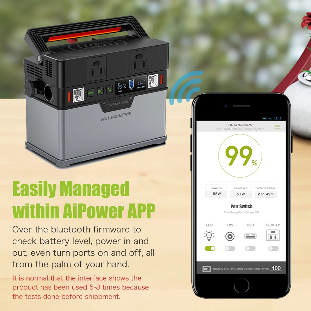 288Wh 300W Portable Power Station with 100W Foldable Solar Panel S9700