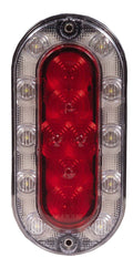 Red White Oval LED Stop Tail Turn and Back-Up Light E412