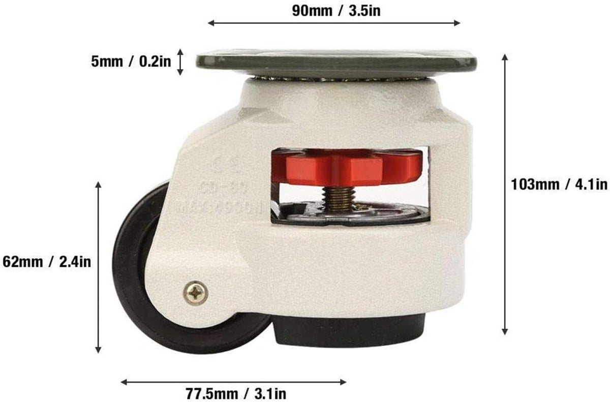 4 Pack Retractable Leveling Casters Set I2692
