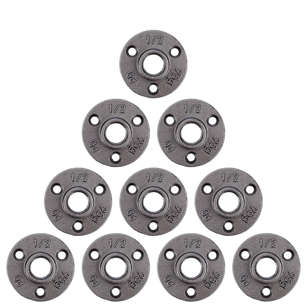 1/2 Black Malleable Cast Iron Floor Flange 10 Pack F591497