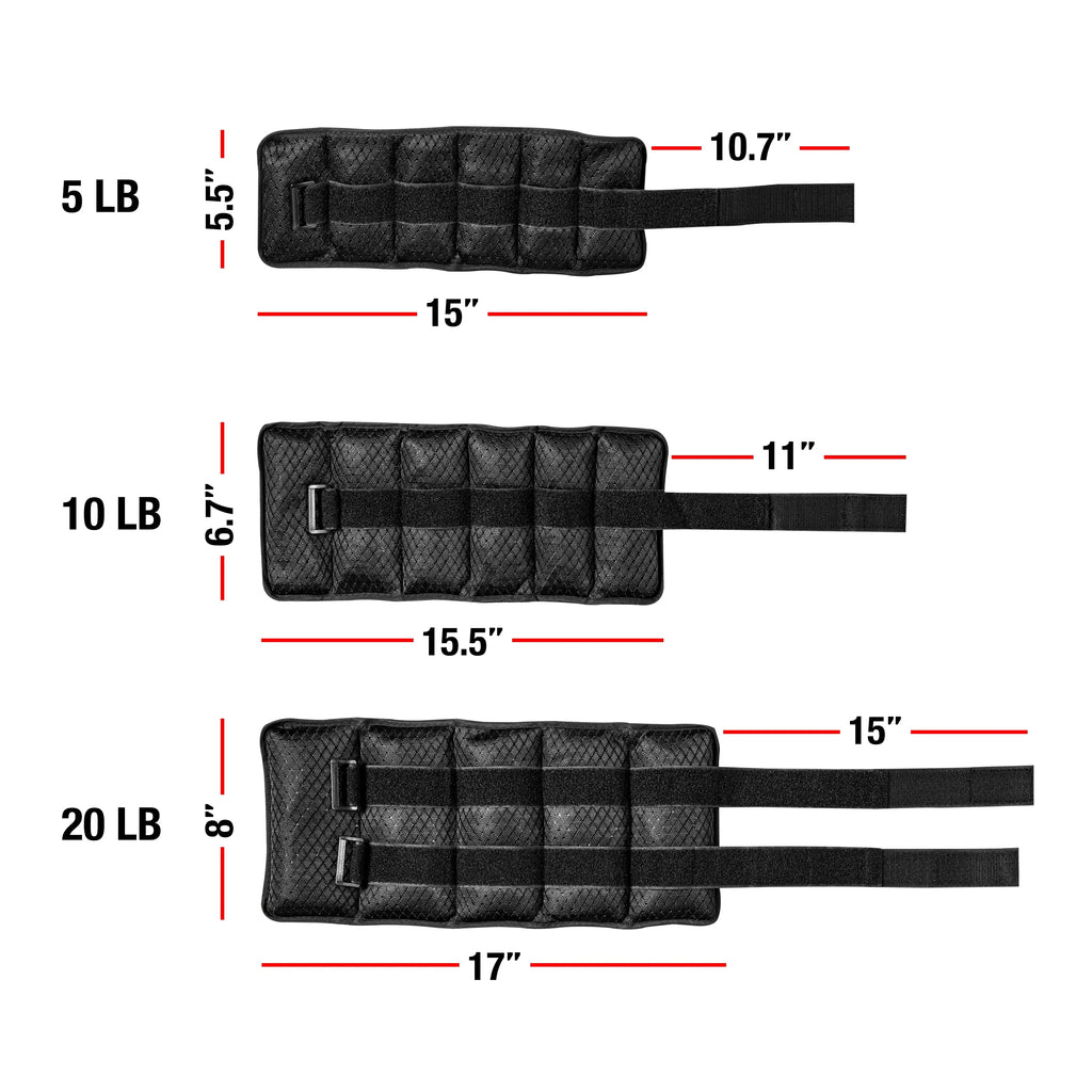 Adjustable Wrist Ankle Weights 10-Pound Pair K794