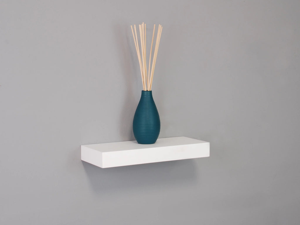 White 12inch Engineered Wood Floating Wall Shelf K125