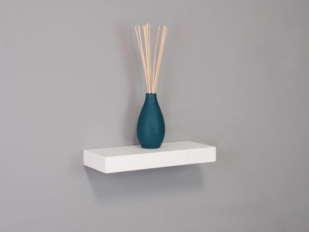 White 12inch Engineered Wood Floating Wall Shelf K125