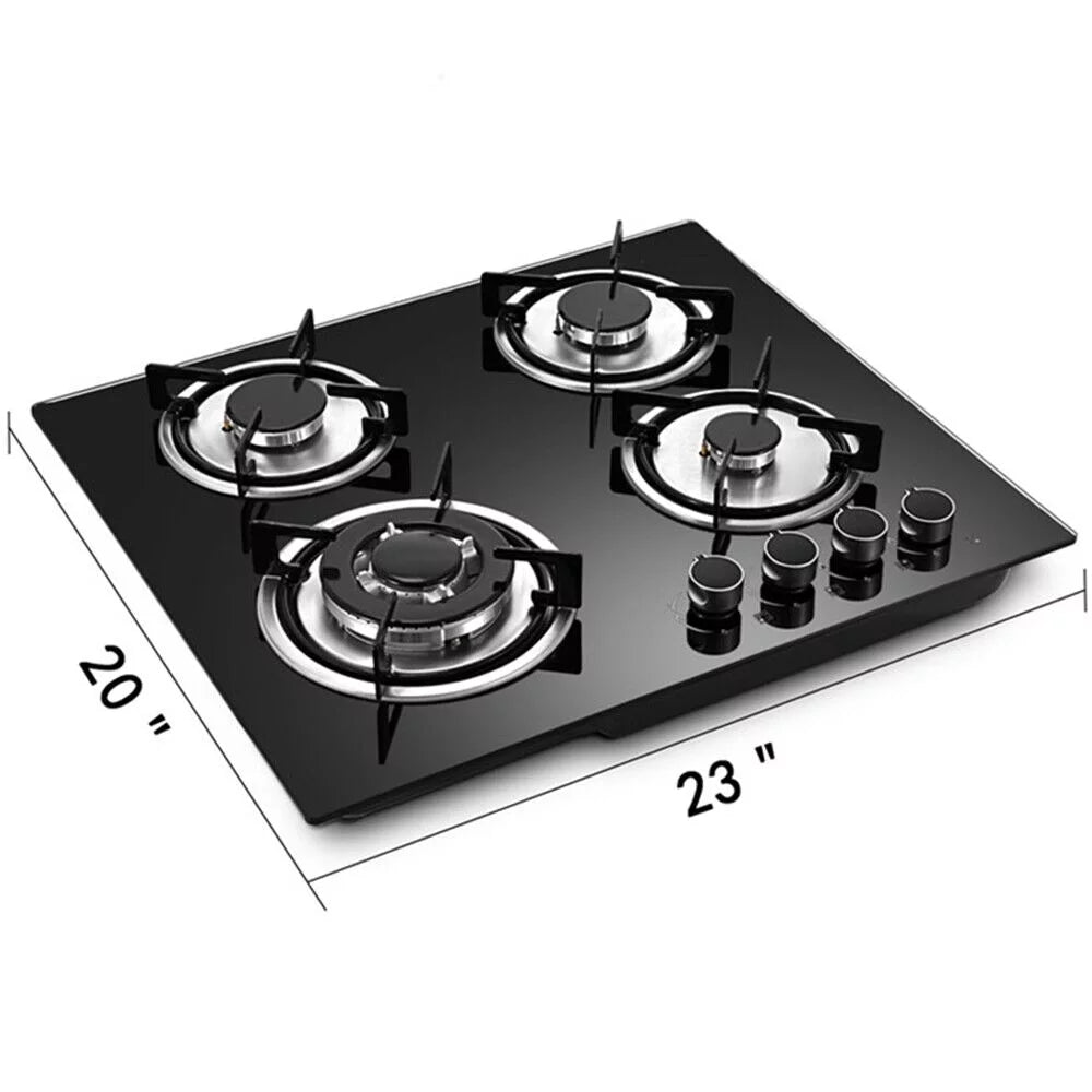 Black 4 Burners Built-In Gas Cooktop I7681