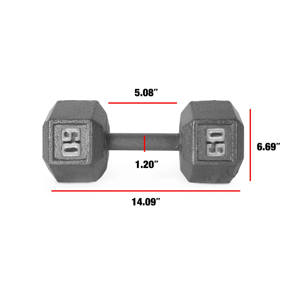 25lb Cast Iron Hex Dumbbell O69756