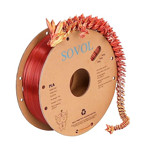 Silk Tri Color 1.75mm PLA 3D Printer Filament 1kg J6413