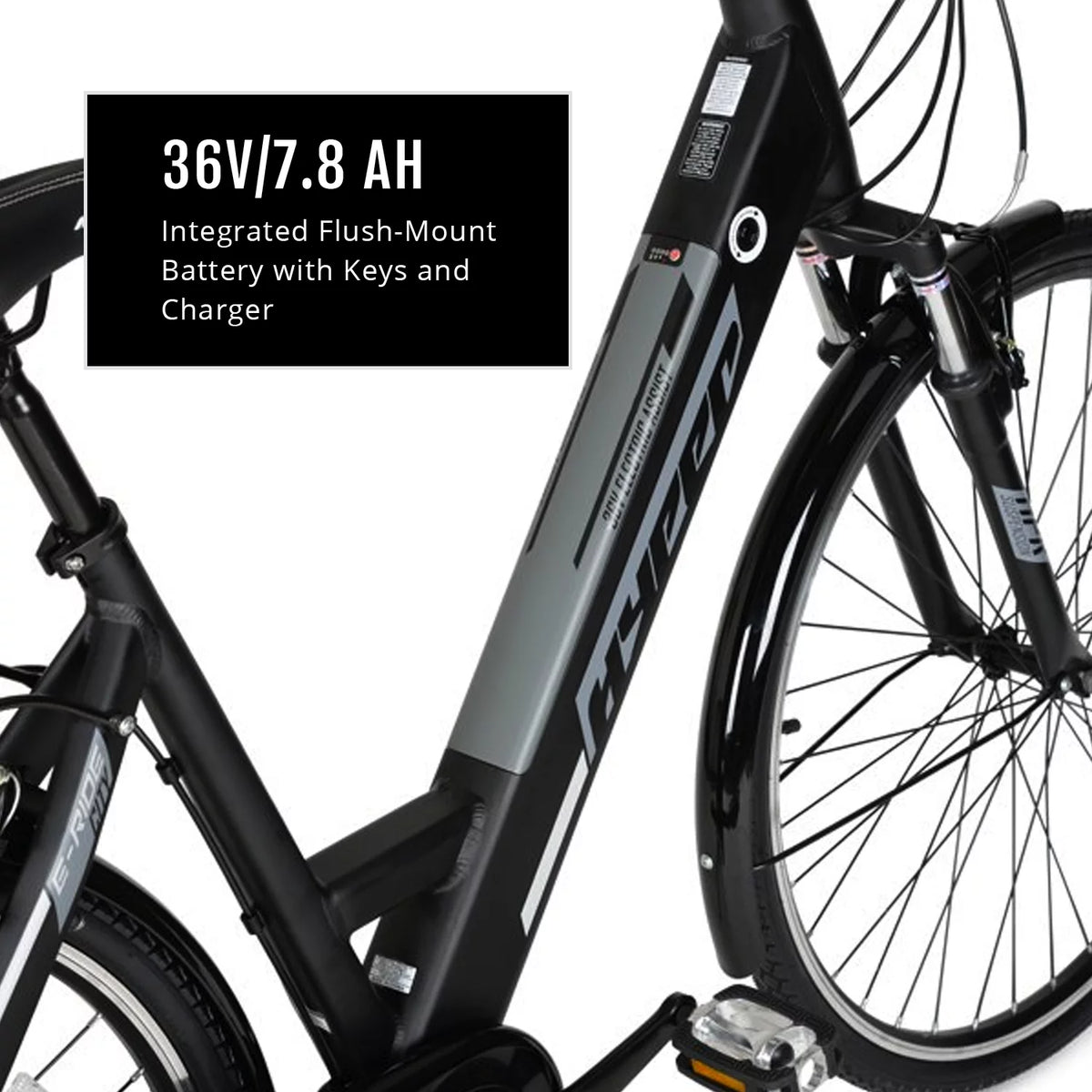 36V 250W Blue Electric Commuter Bike U656