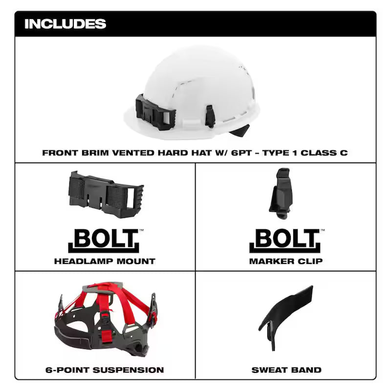 Black Type 1 Class C Vented Hard Hat 5-Pack P554