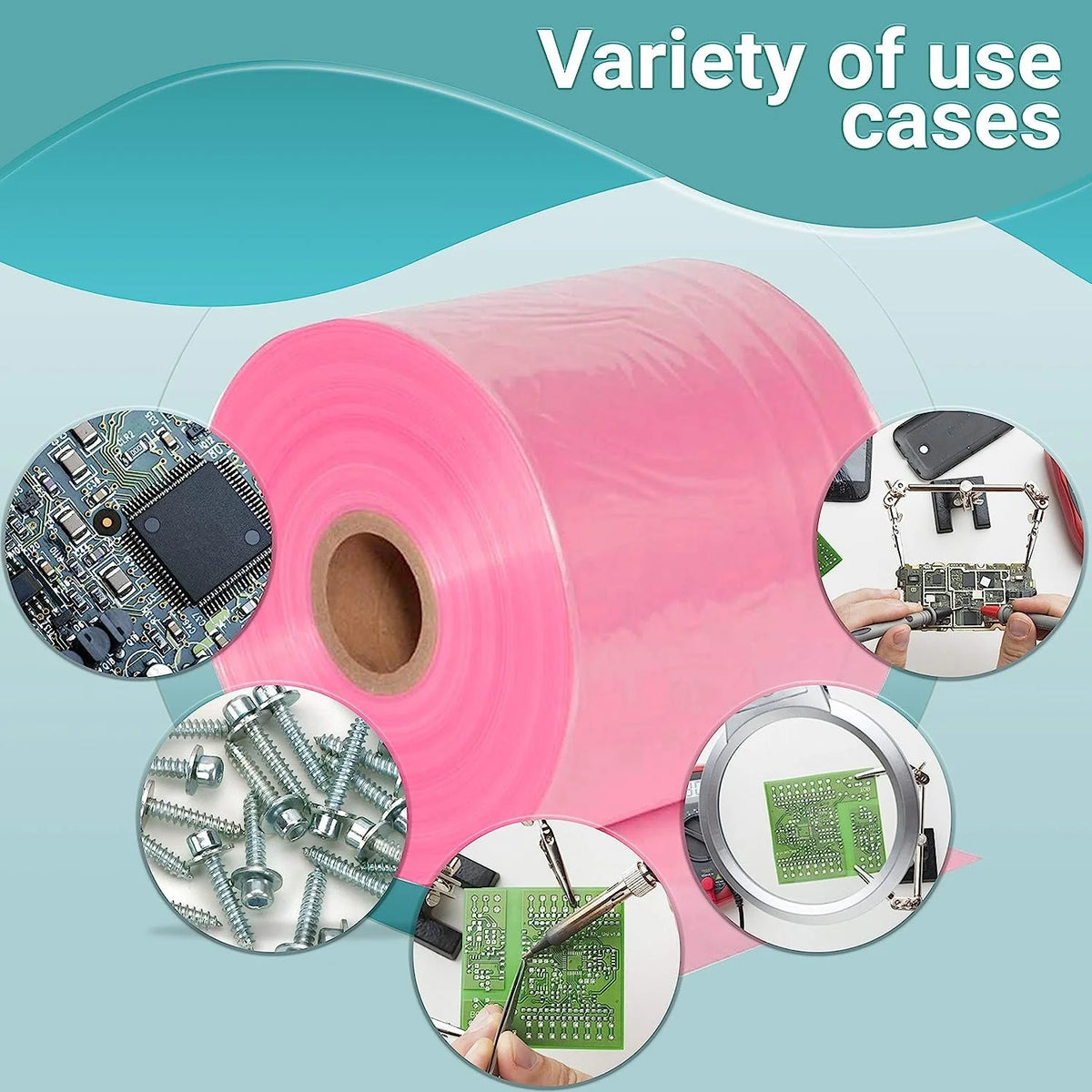 Pink Anti-Static Poly Tubing 24 X 1075 4 mil I4900