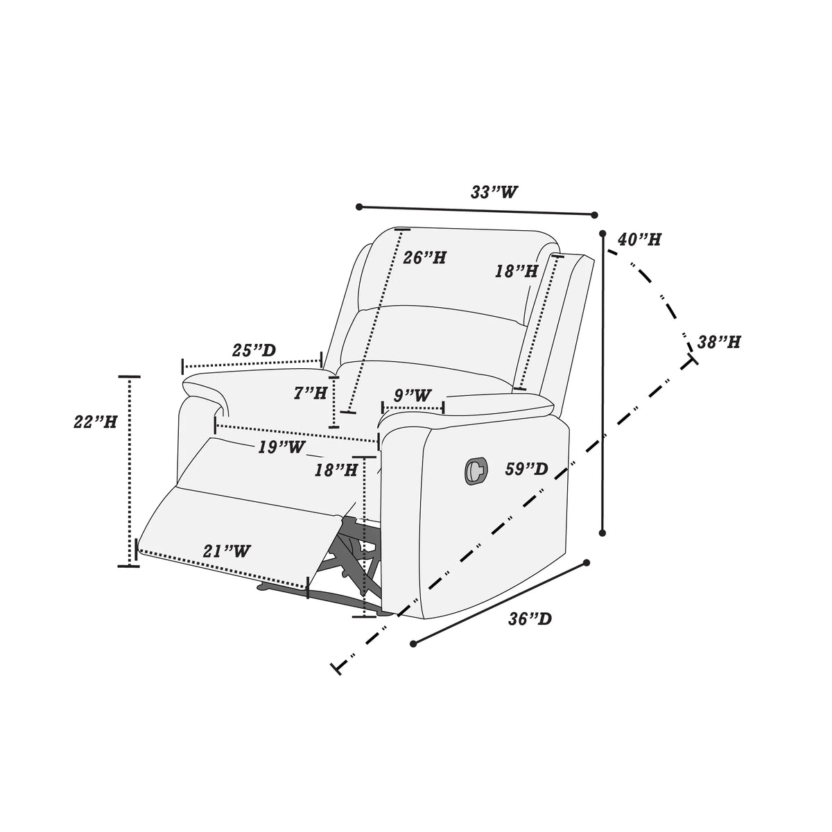 Manual Recliner J570