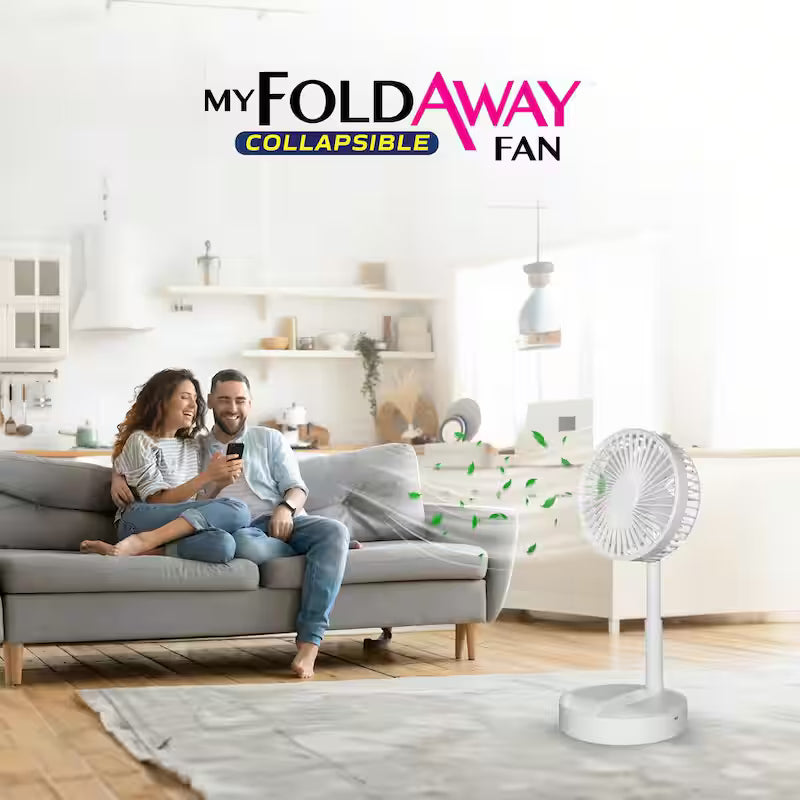 2-in-1 Adjustable Height Foldable Portable Fan U46486