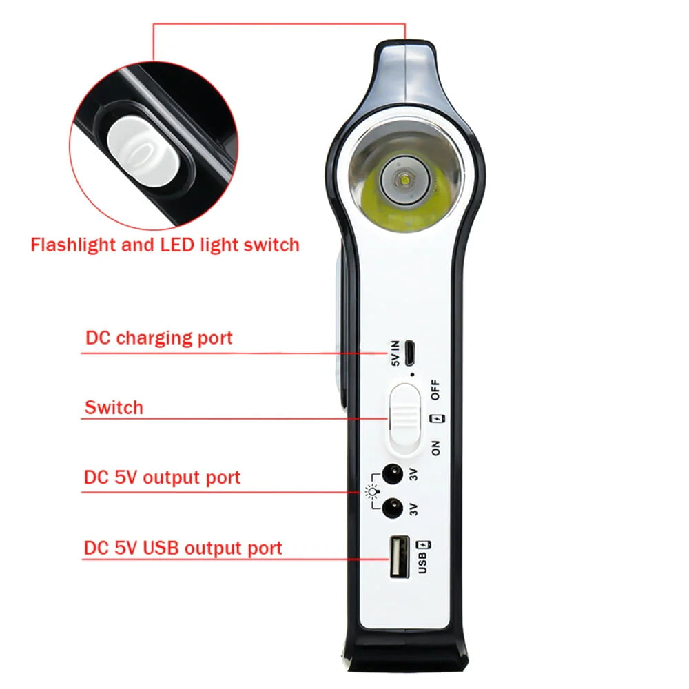 Portable Solar Power Station with Flashlights R283782