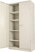 72 Locking Metal Storage Cabinet with 4 Adjustable Shelves W524