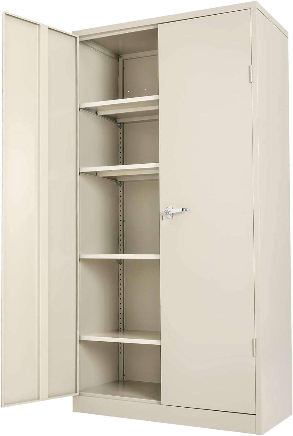 72 Locking Metal Storage Cabinet with 4 Adjustable Shelves W524