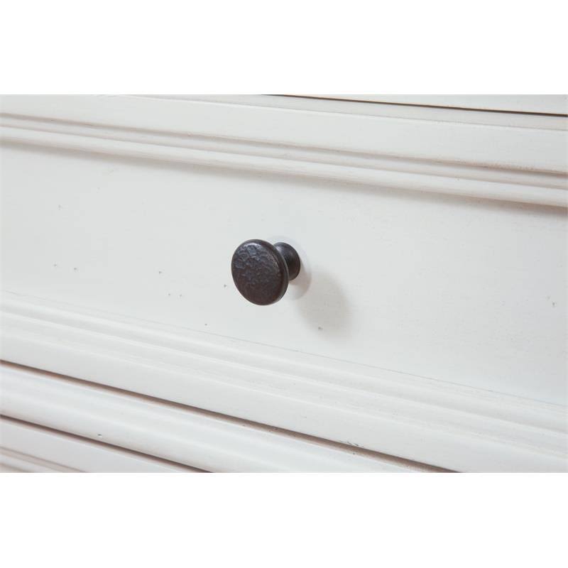 Antiqued White 5-Drawer Chest O4026
