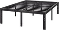 16 Inch King Size Metal Platform Bed Frame with Under Bed Storage I682464