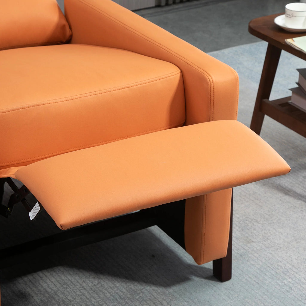 Orange Manual Recliner Chair with Footrest M323729
