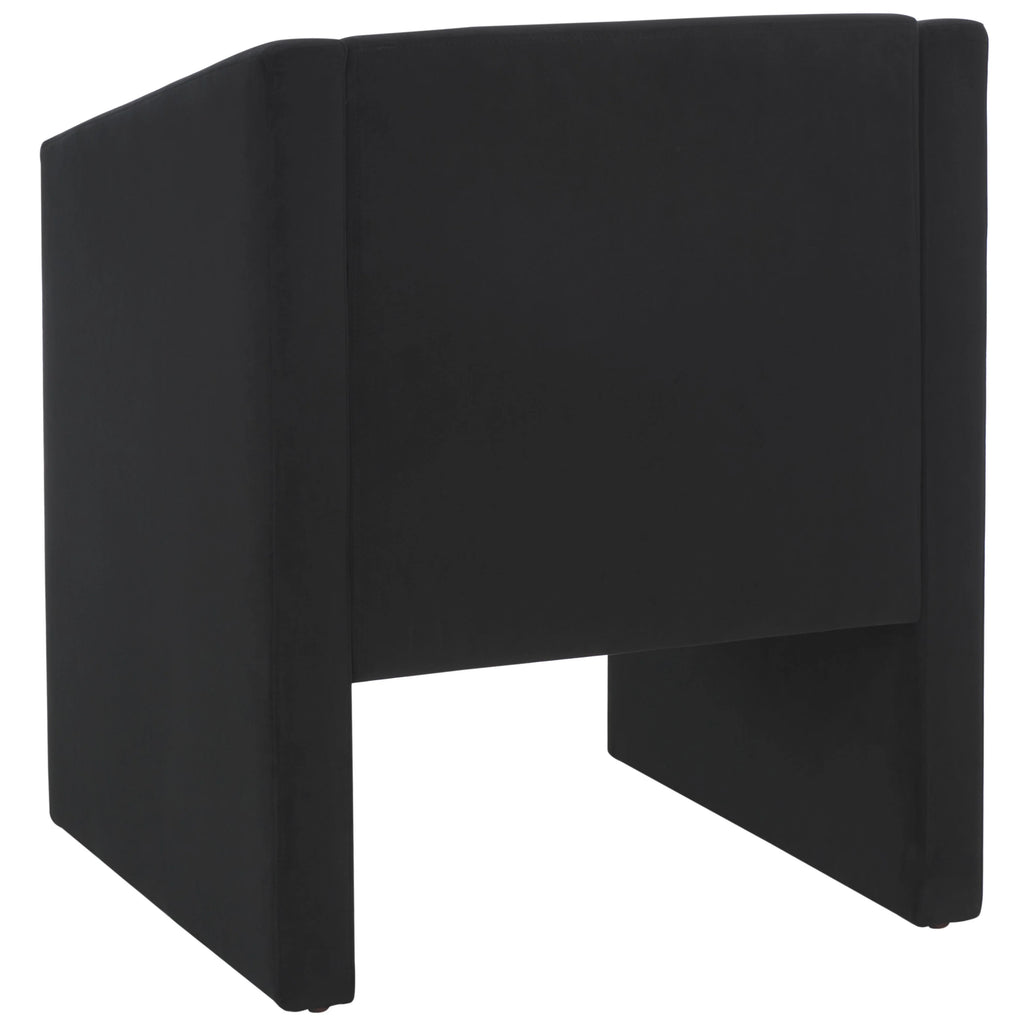 Black Velvet Accent Chairs N3534