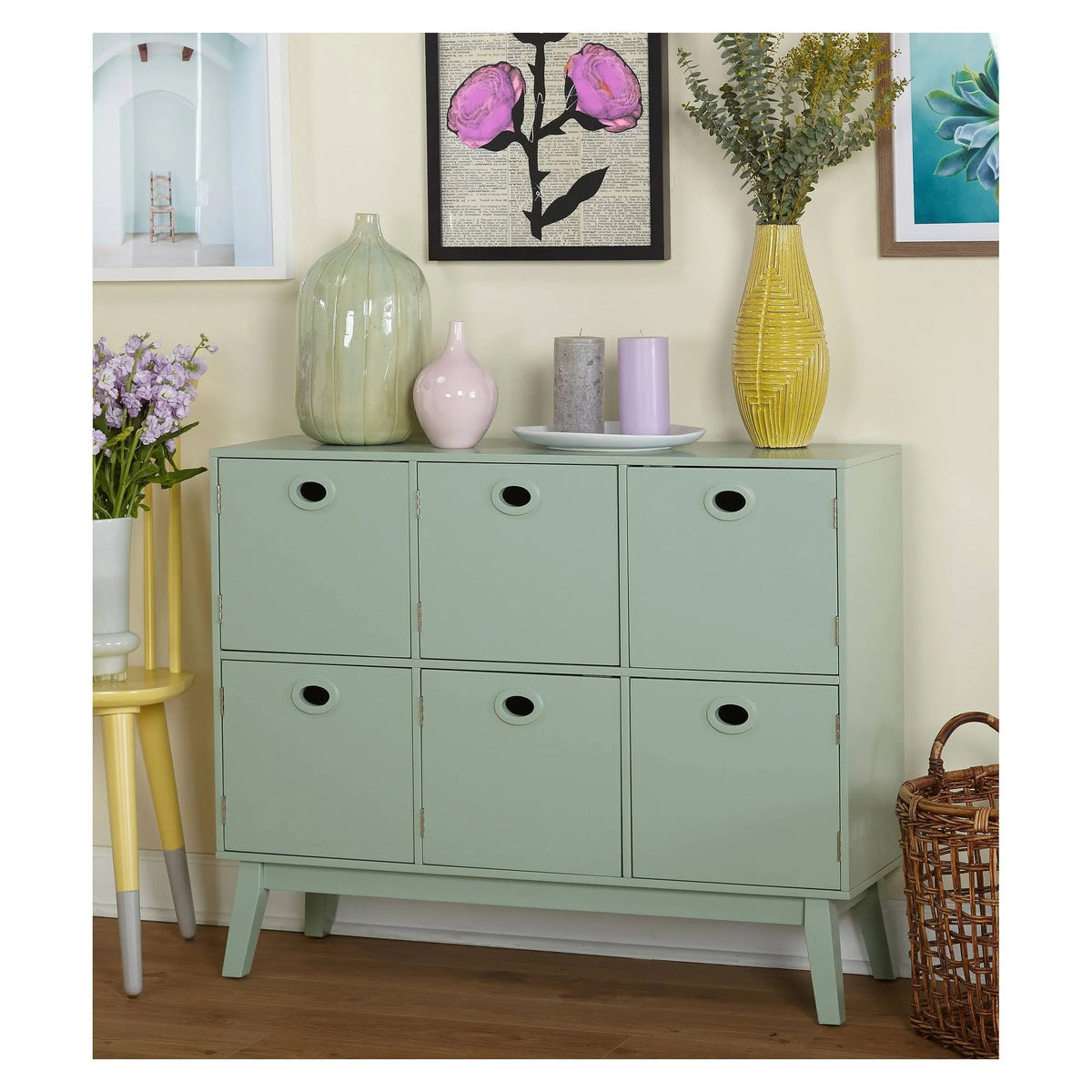 Mint Green Storage Cabinet V1299