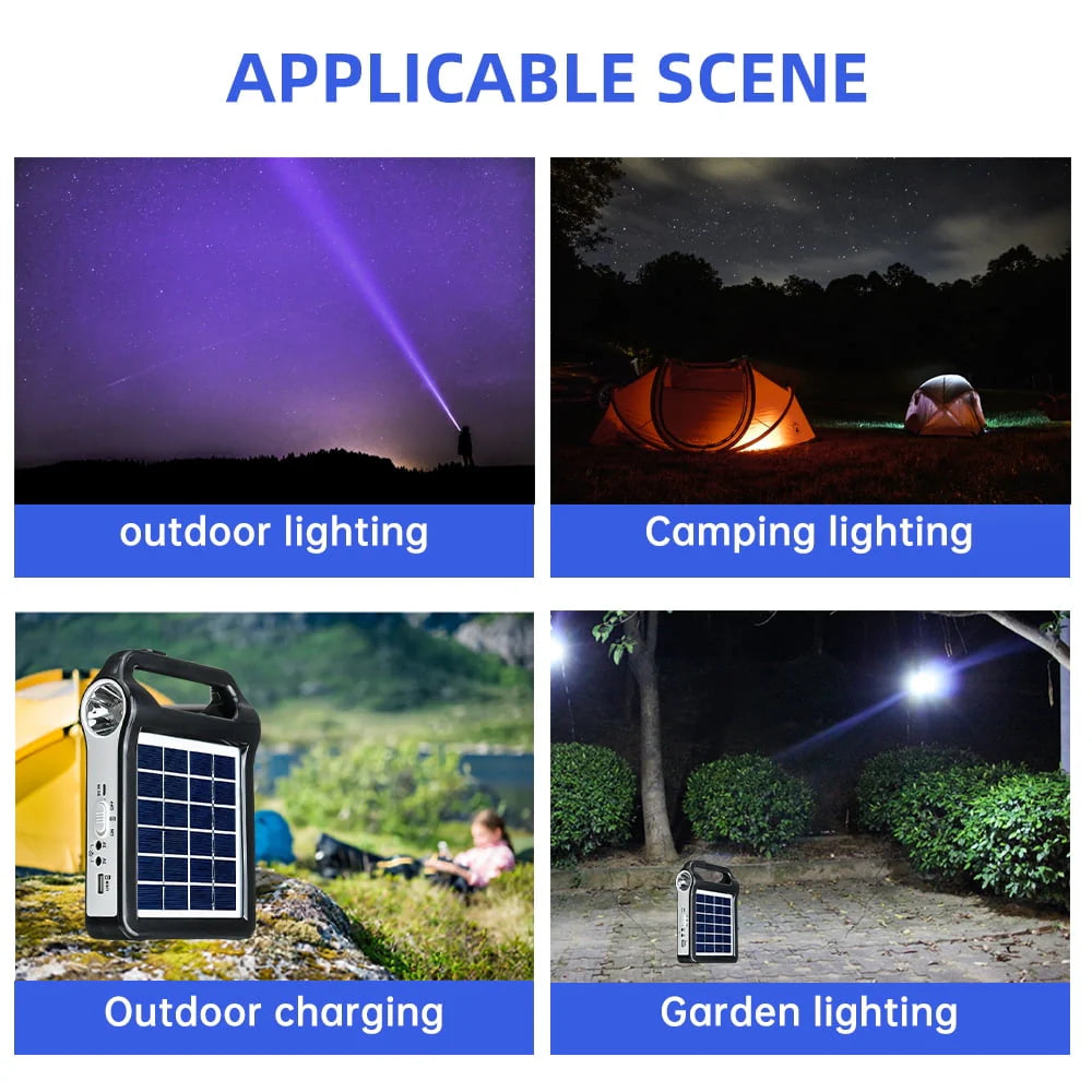 Portable Solar Power Station with Flashlights R283782