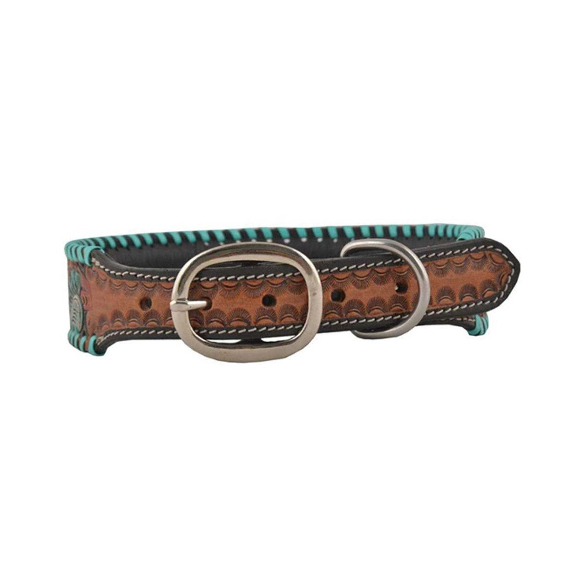 Tooled Leather Dog Collar P154031