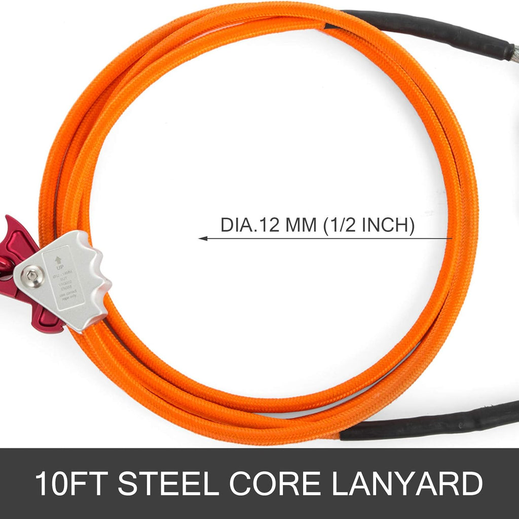Steel Wire Core Flip Line Kit 1/2 X 10' with Carabiner and Swivel Snap Pack of 2 G213