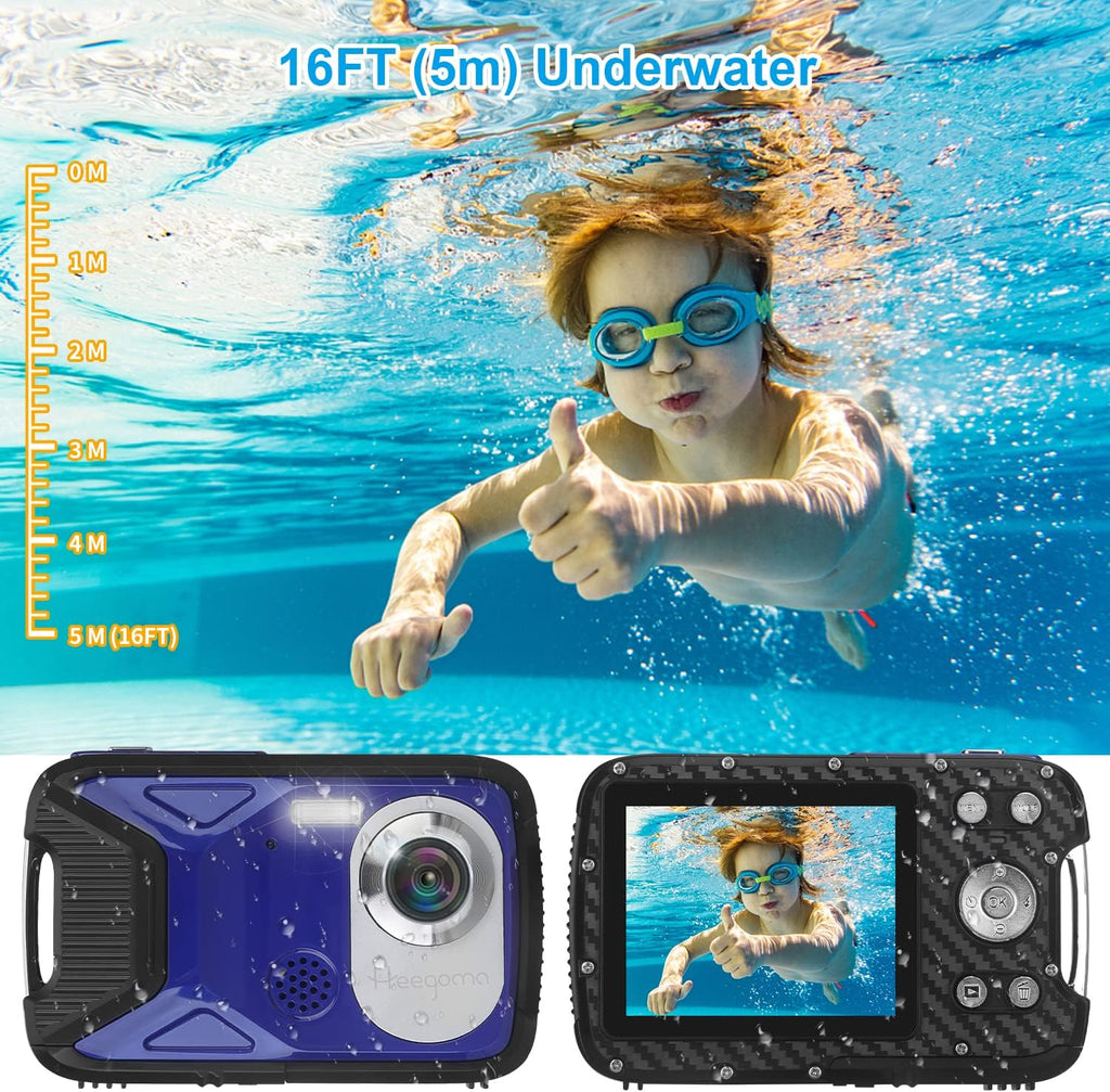 Waterproof 1080P 21MP Digital Camera with 2.8 LCD Screen 8X Zoom D219130